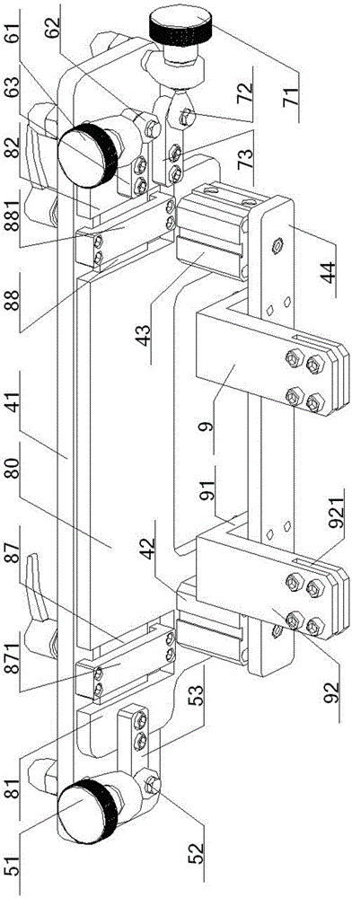 Device for fixing and adjusting screen frame for screen printing and application method of device