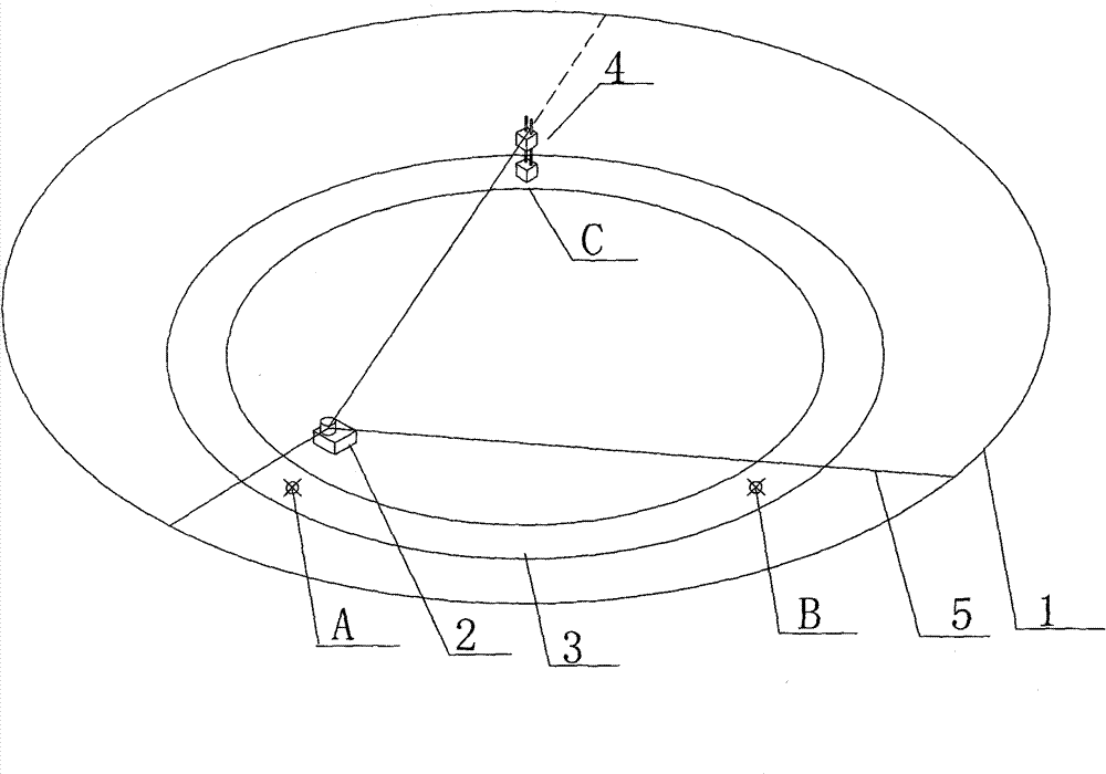 Method for detecting flatness of large-scale flange