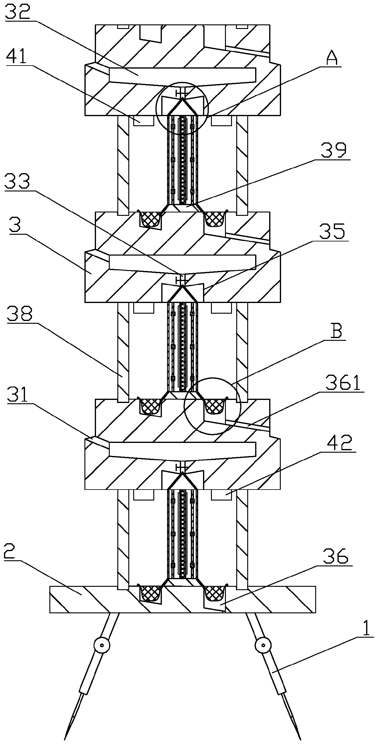 Garden pest monitoring method and large vertical garden pest monitoring device