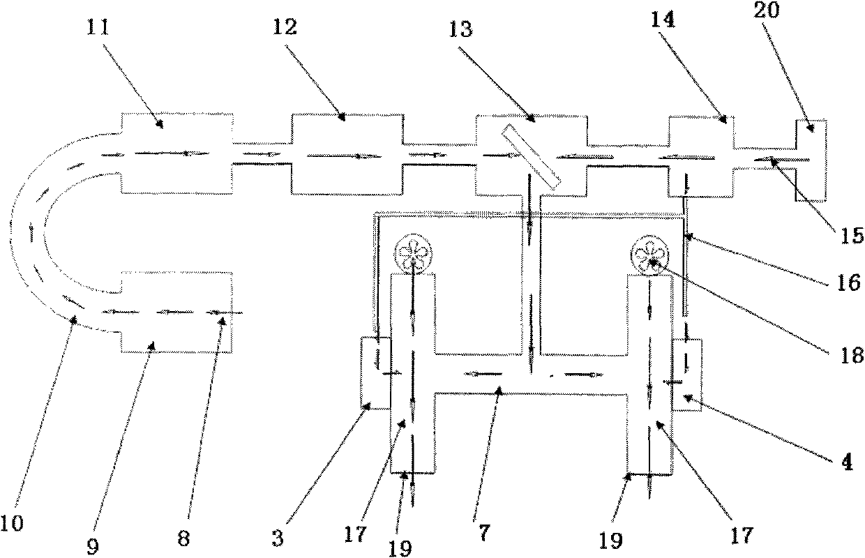 Gas circuit system for measuring tail gas smoke intensity of diesel vehicle