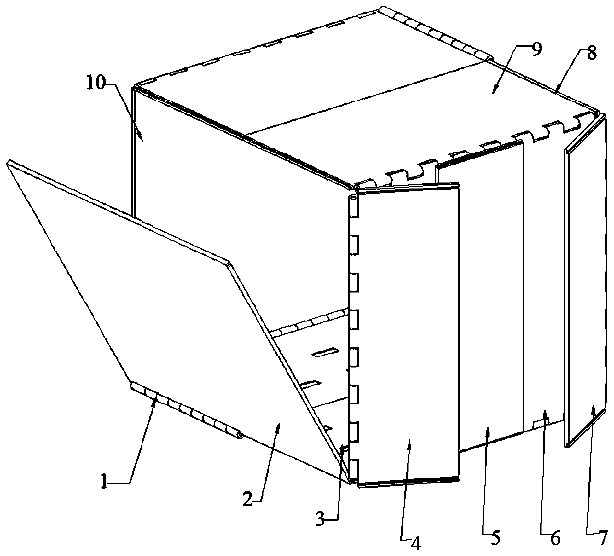 Variable-size environment-friendly packaging box and using method thereof
