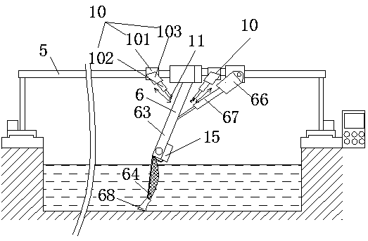 Fish pond salvage device based on suspended channel