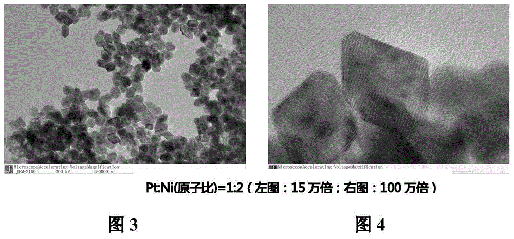 Method for preparing proton-exchange membrane fuel cell oxygen reduction catalyst based on PtNi (111) octahedral single crystal nanoparticles