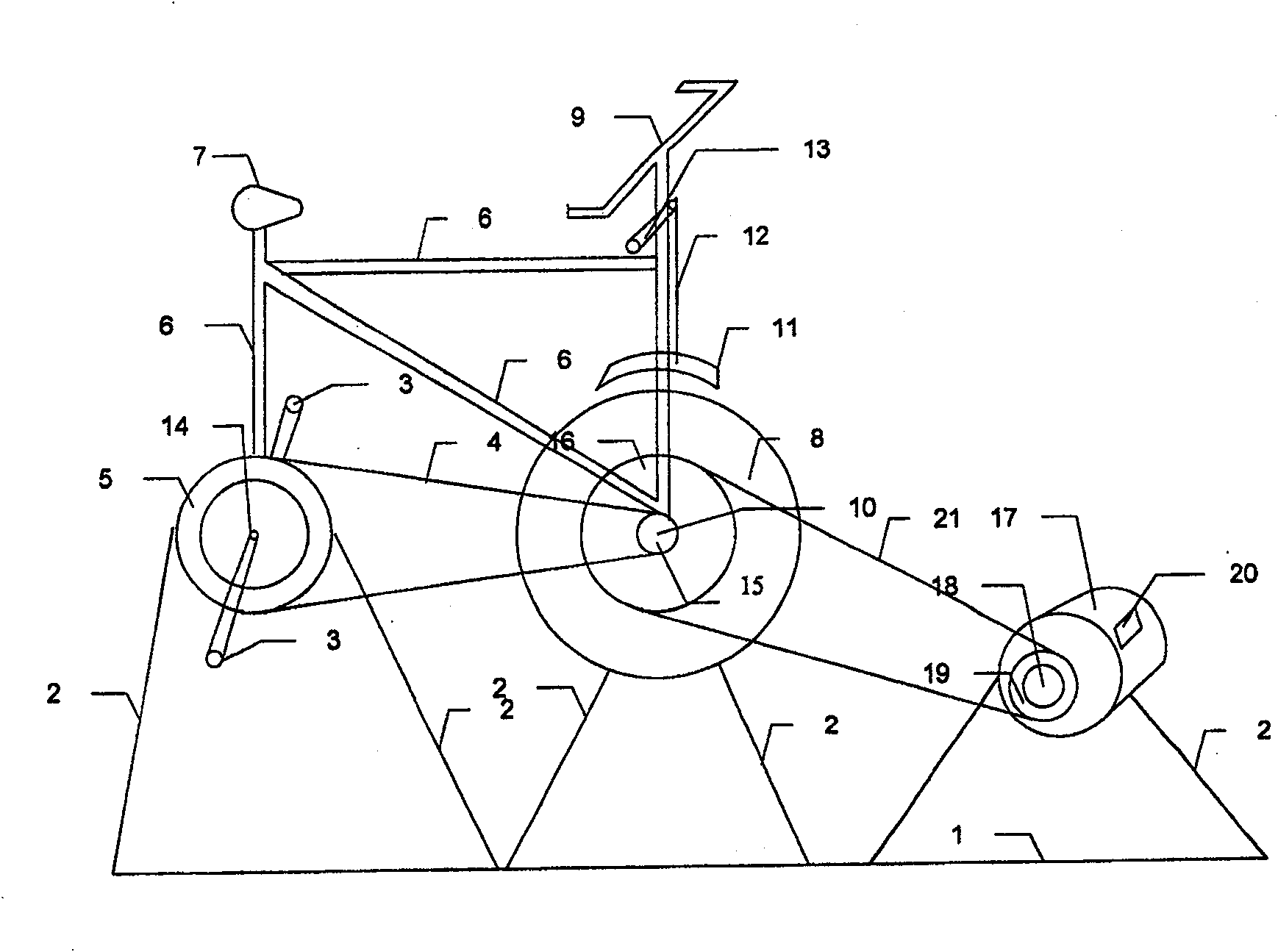 Manpower generating set-based power network training system