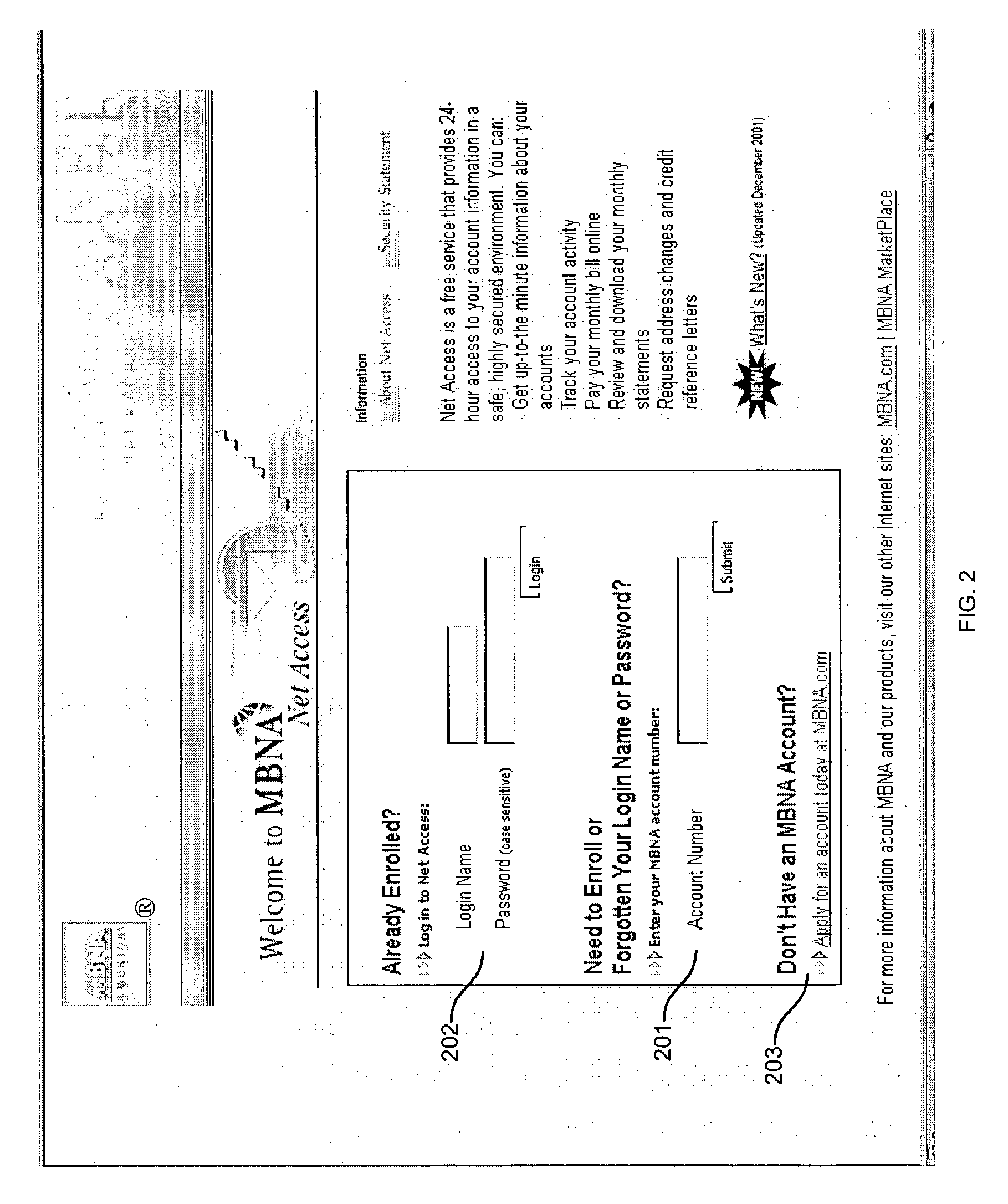 System for providing an online account statement having hyperlinks