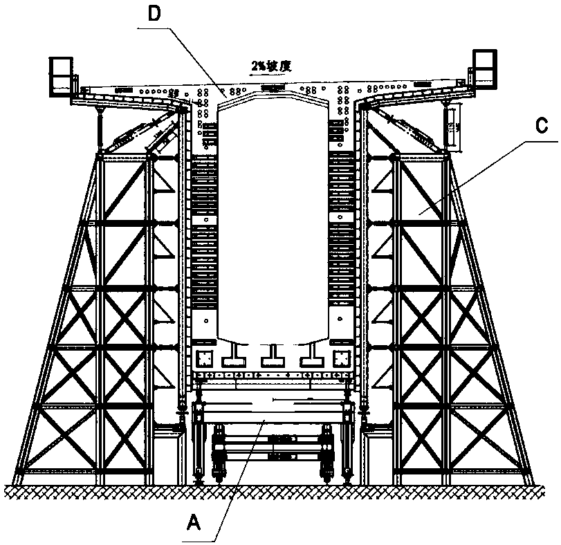 A prefabricated steel formwork system for matching box girder with long-span and ultra-high distortion