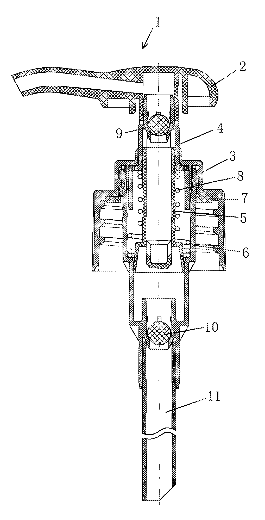 Lotion pump with an externally installed spring