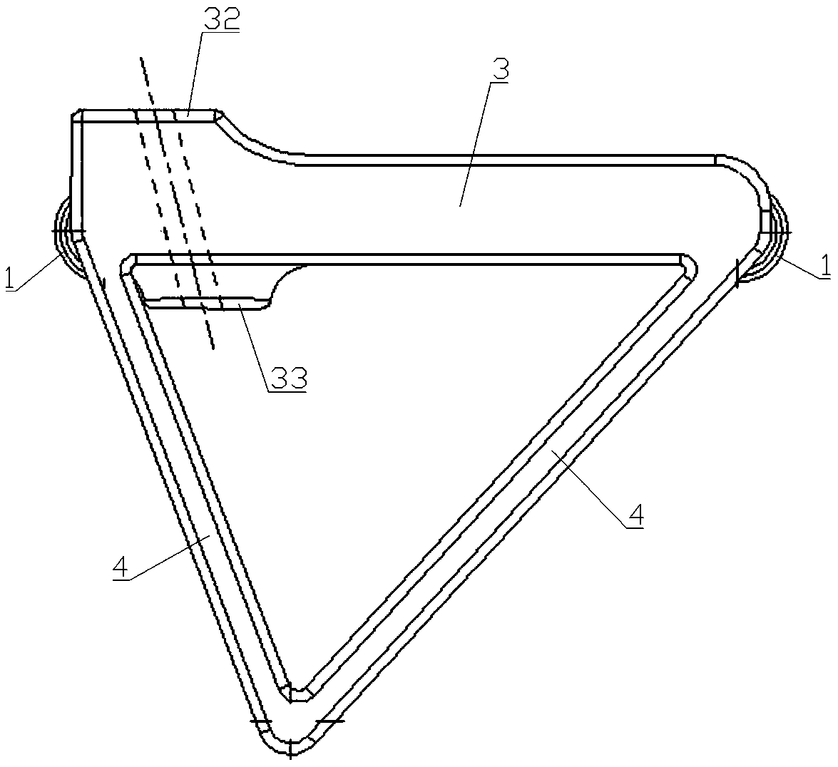 Curved surface locating minimally invasive acetabular front column screw aiming device and preparation method thereof