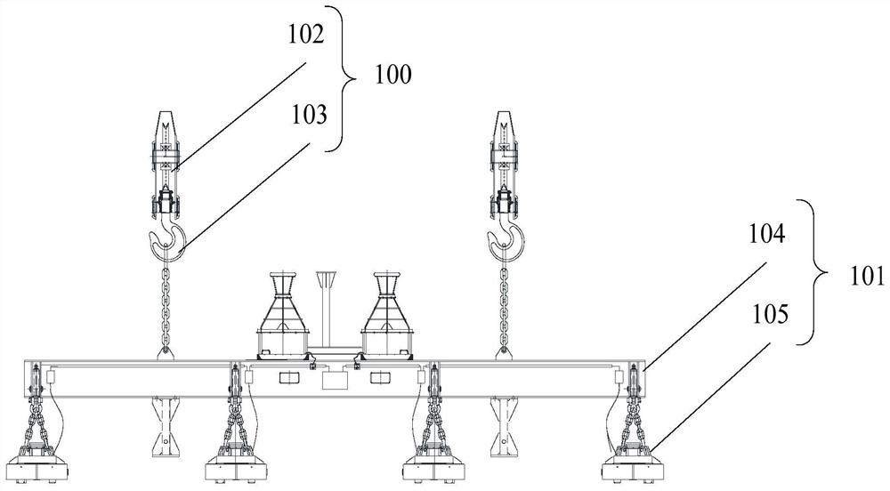 Hanging assembly, hanging device and hanging system