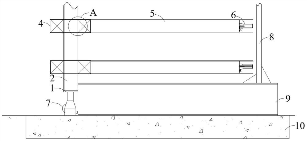 Device and method for measuring and adjusting roundness of shell wall of hot blast stove