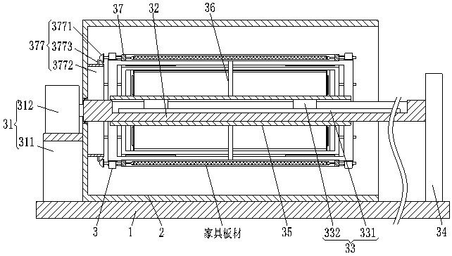 Efficient furniture board paint baking machining equipment and using method thereof