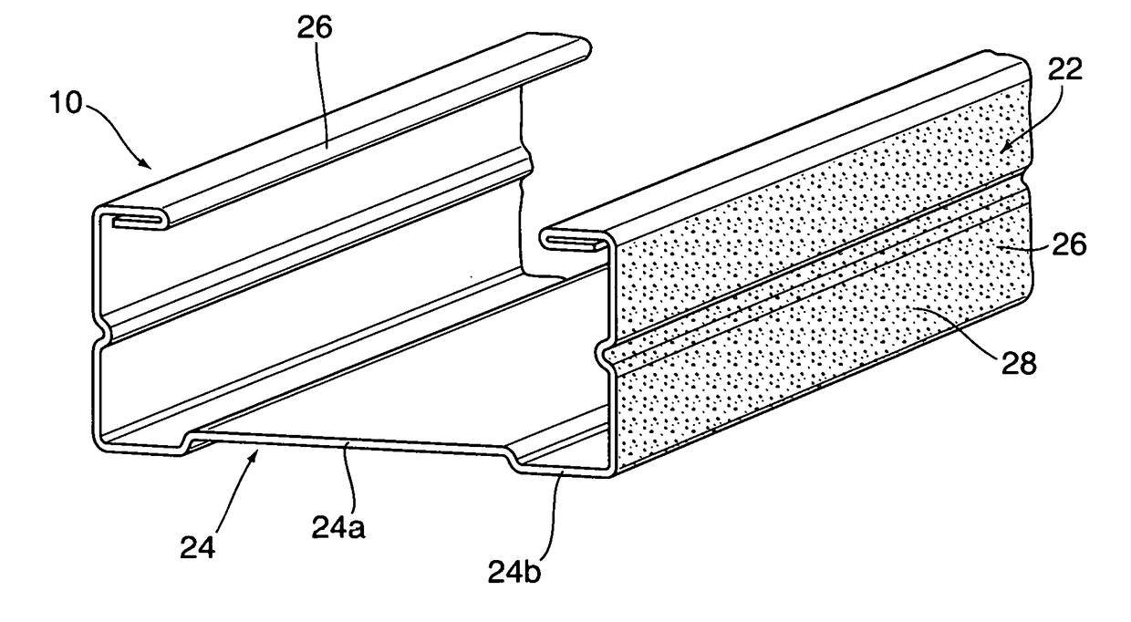 Metal stud for use in sound attenuating wall system utilizing high density wallboard