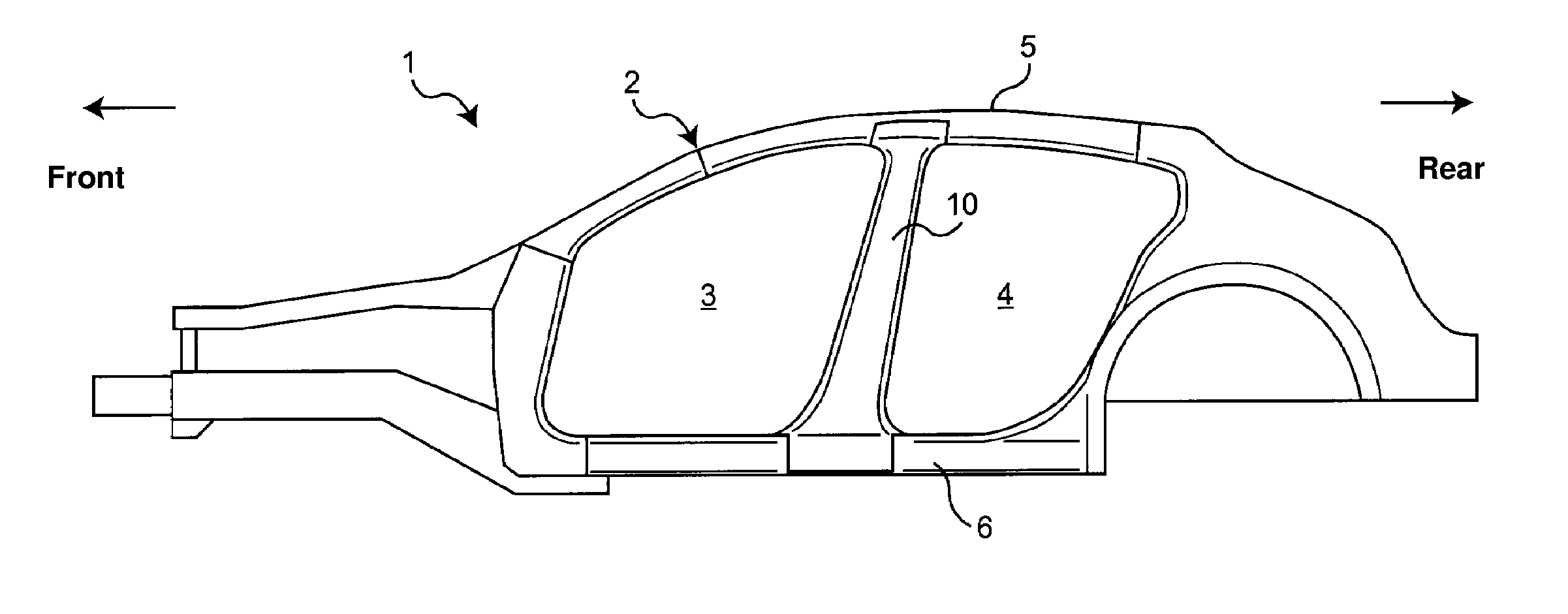 Vehicle-body side portion structure of vehicle