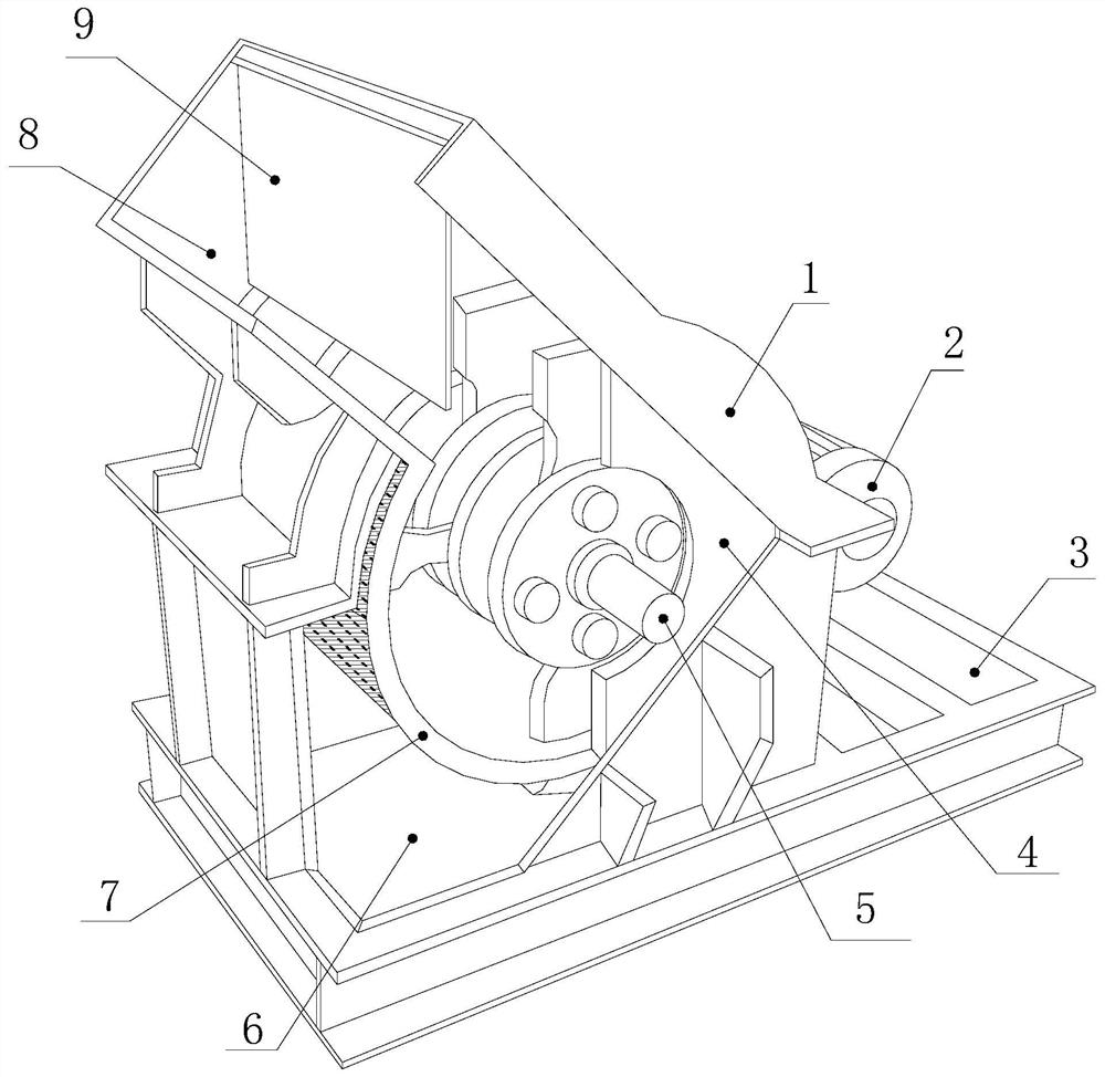 A cement deblocking machine with magnetic resonance crushing function