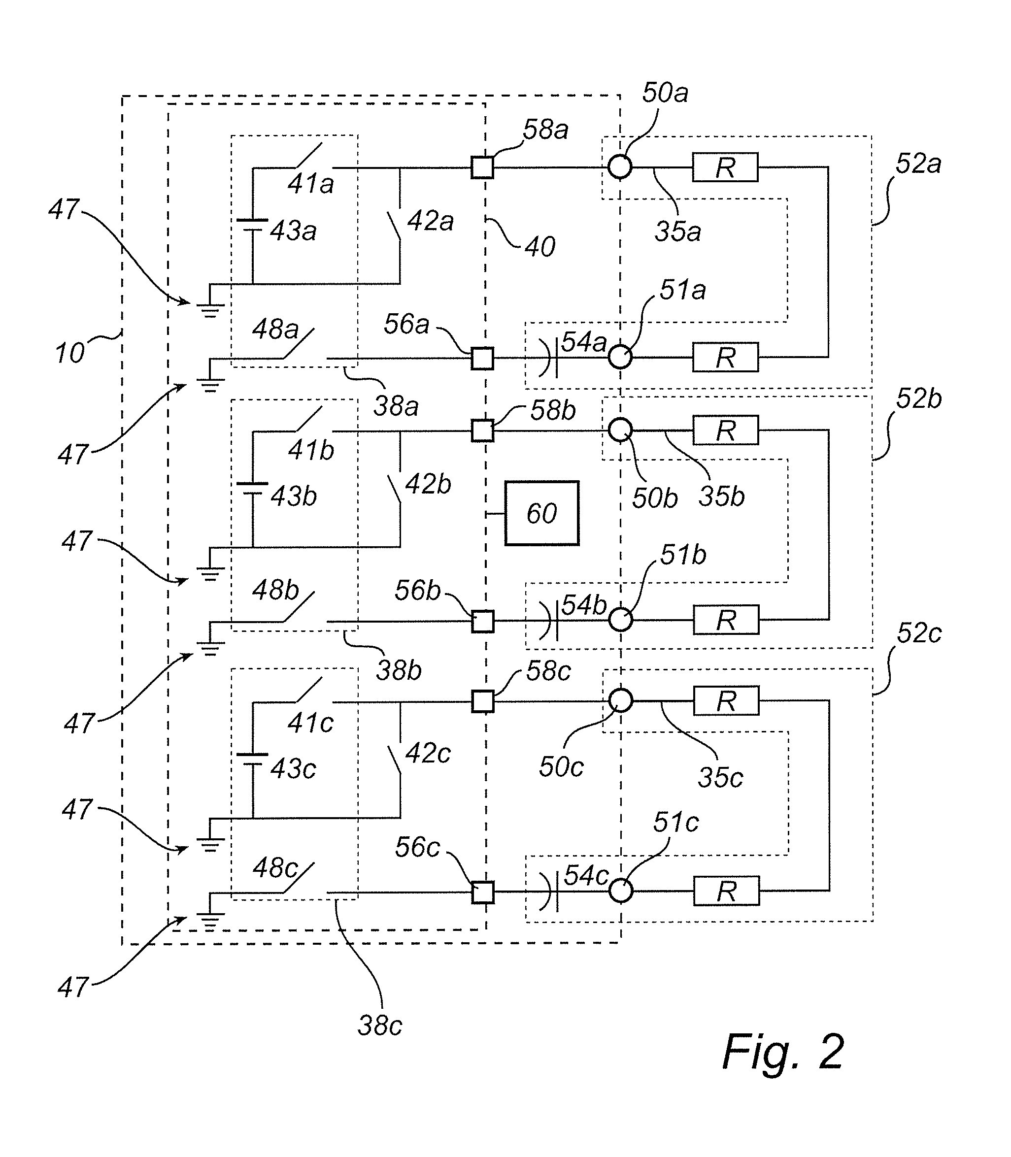 Implanted heart-stimulation device enabling charge balance after stimulation sequence