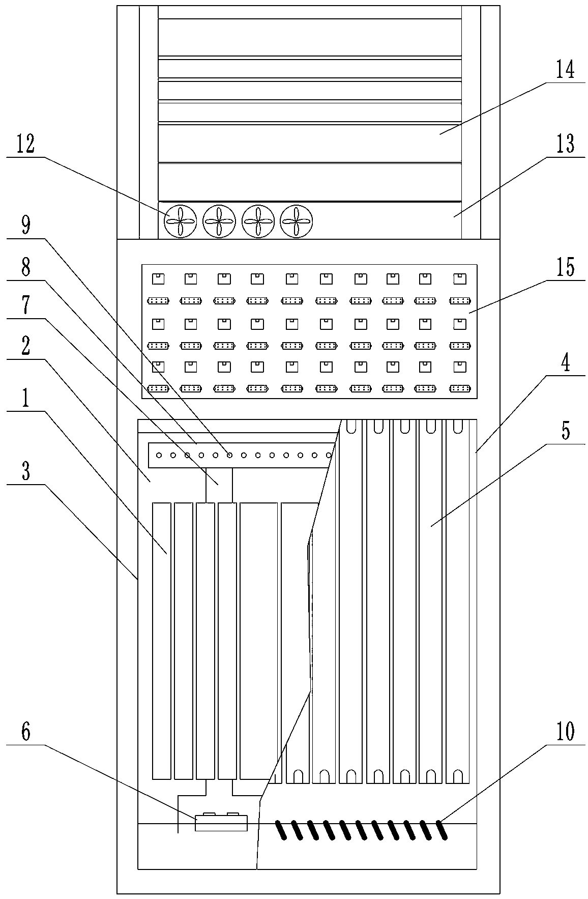 Cabinet and server cooling device