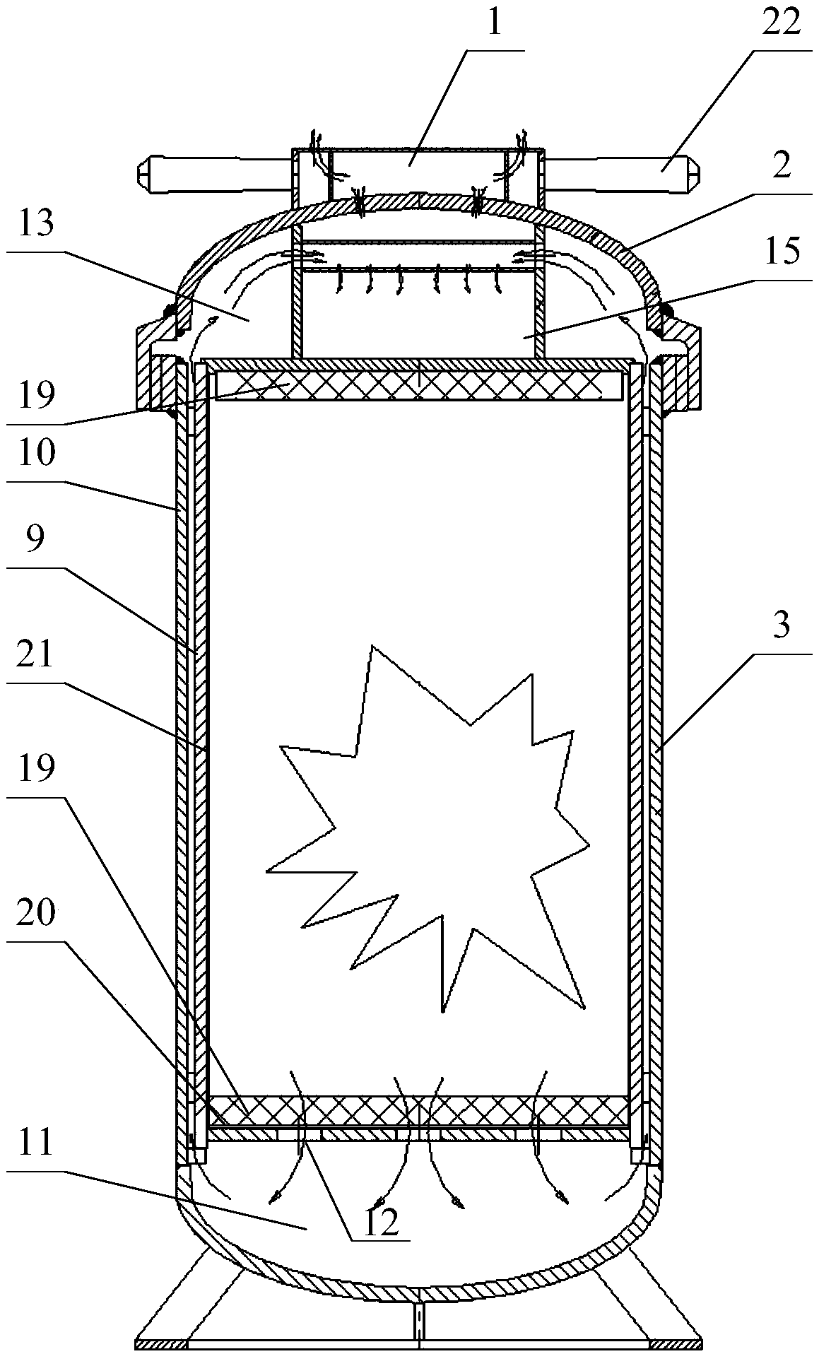 Pressure relief and explosion-proof container