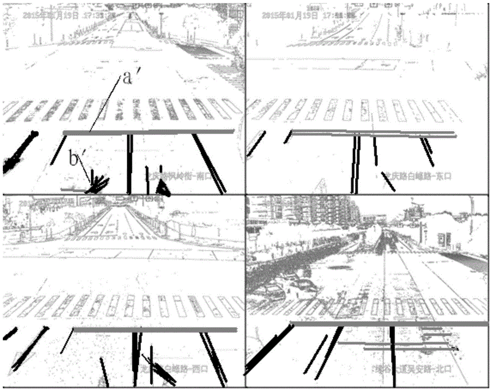 Intersection multi-lane calibration method based on perspective transformation