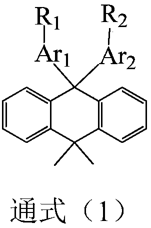 A kind of organic compound with dimethyl anthracene as the core and its application