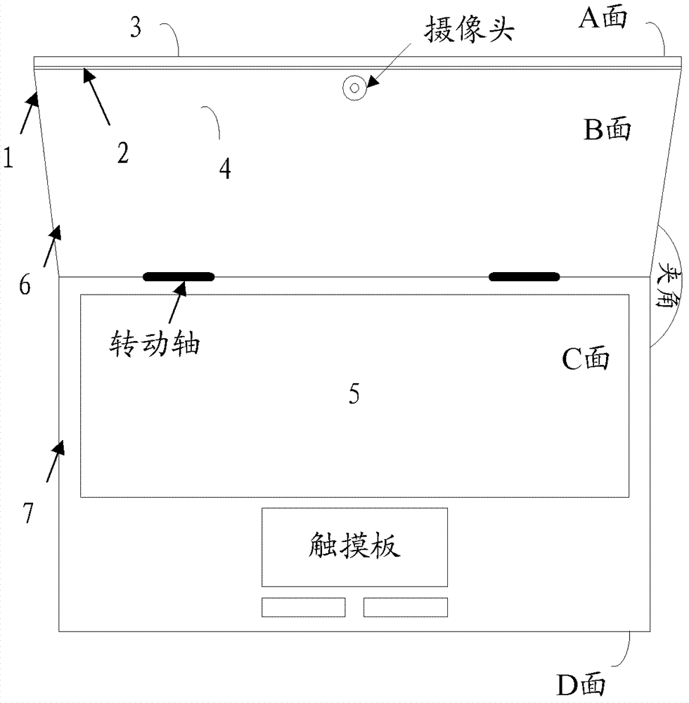 Display method for transparent screen and electronic device