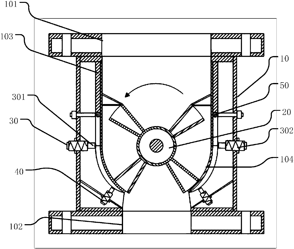 Blocking prevention star-shaped feeding device and feeding method