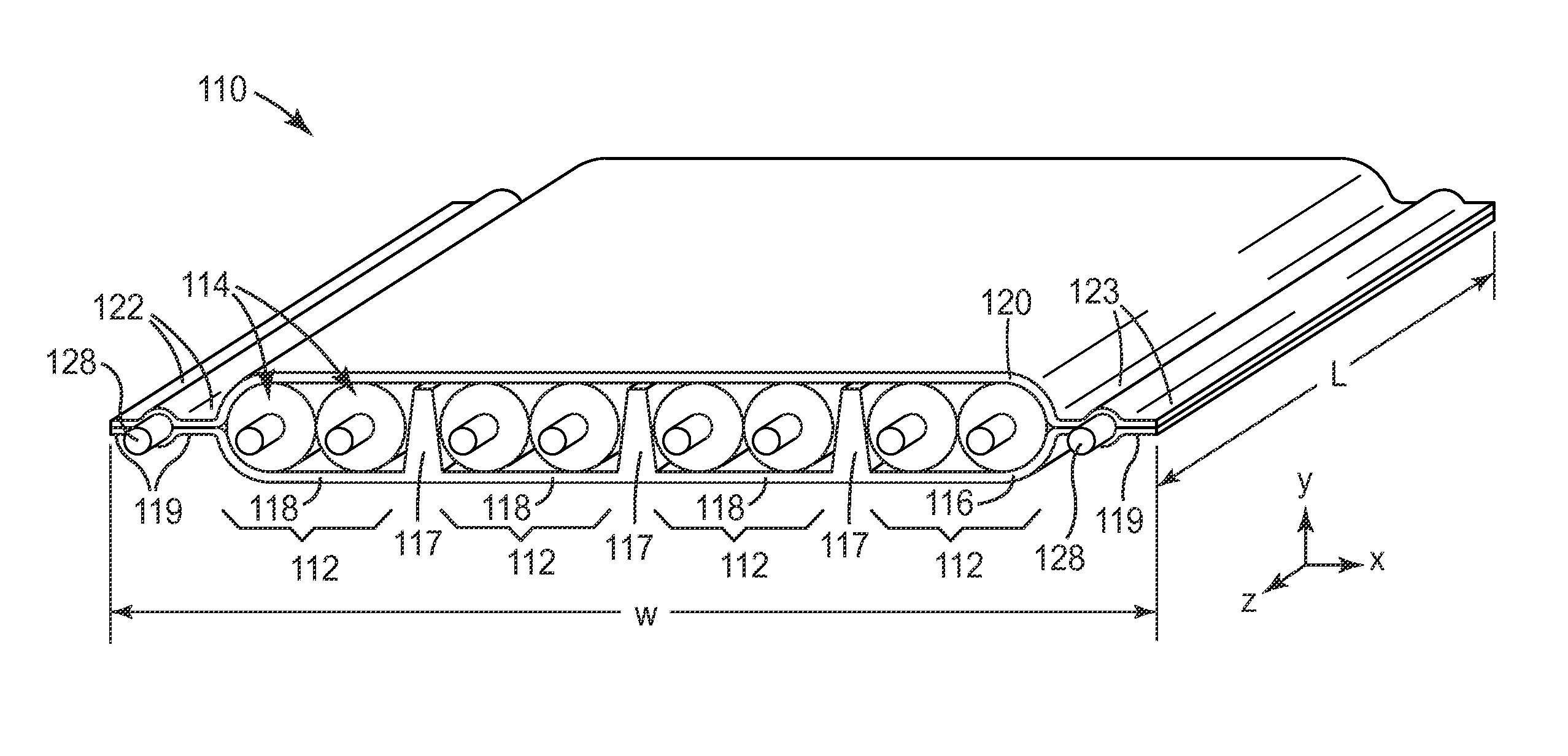 Ribbed high density electrical cable