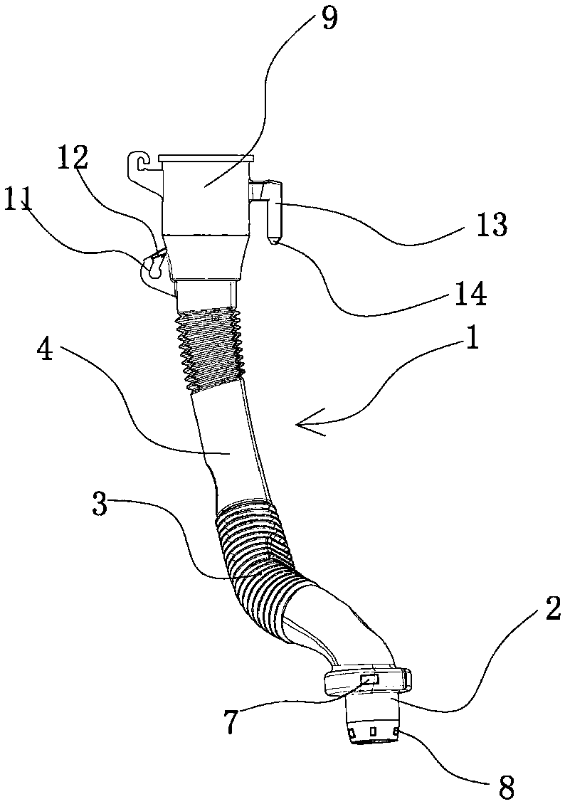 Filling pipe of washing system