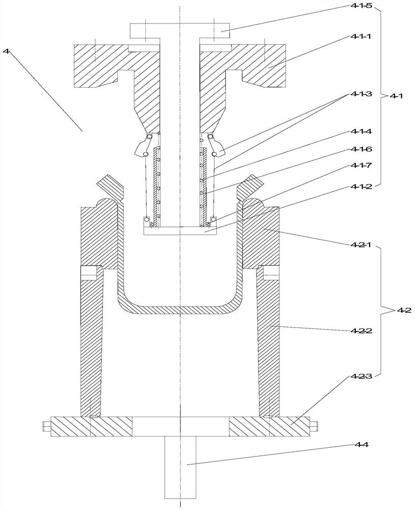 Blank inner rib overturning die for cylinder workpiece with transverse inner ribs