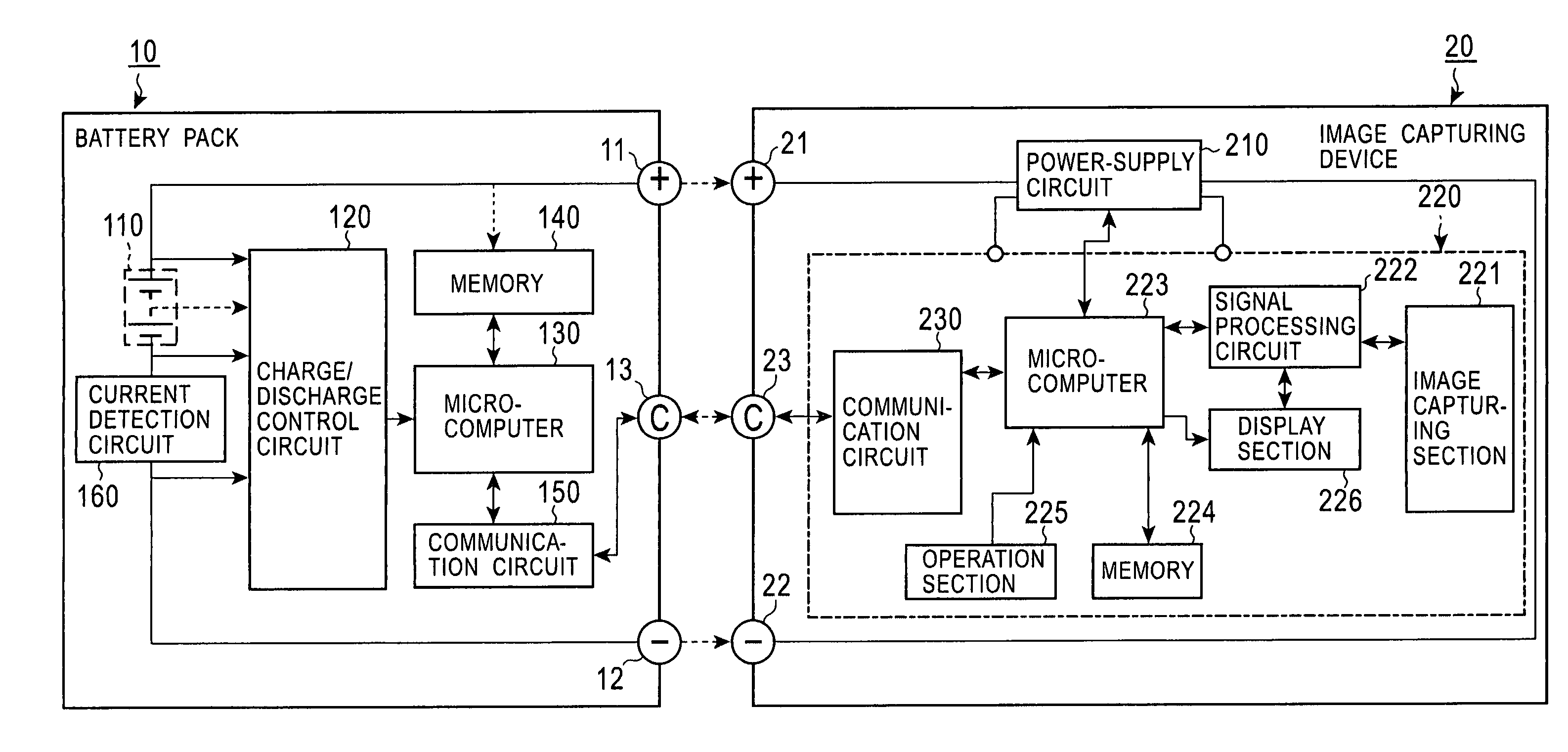 Battery pack having an electronic storage device