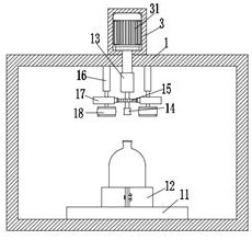 Glass bottle forming device based on medical apparatus and instrument processing