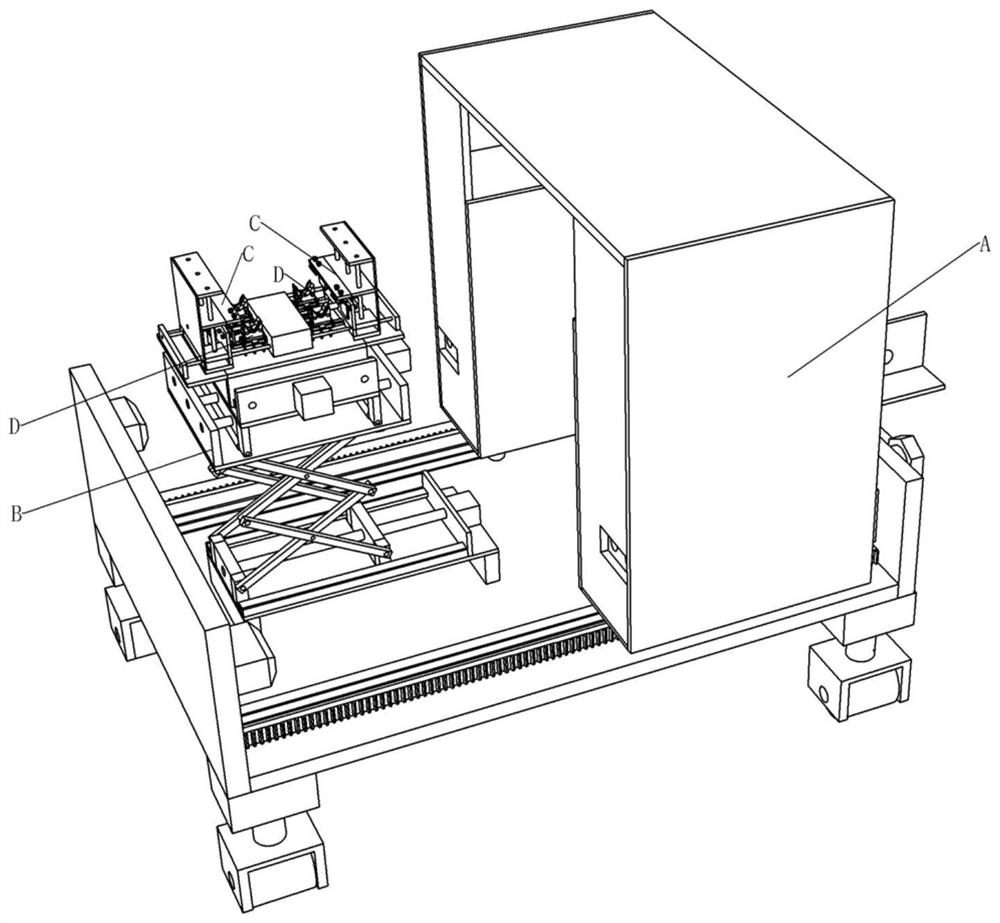 Medium-pressure module and subway bogie automatic positioning and pressing device thereof