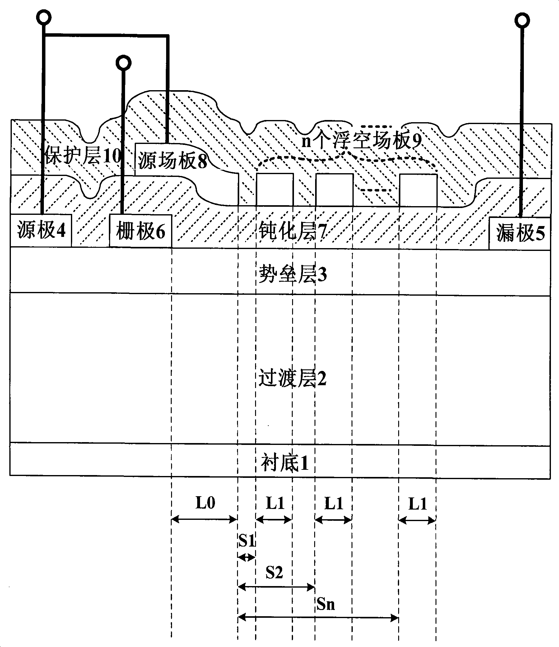 Source field plate transistor with high electron mobility
