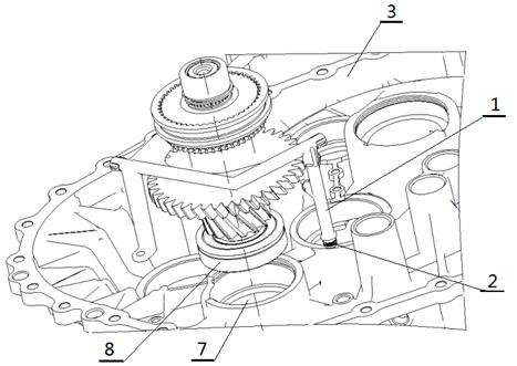 Gearbox reverse gear bearing hole lubricating oil duct structure