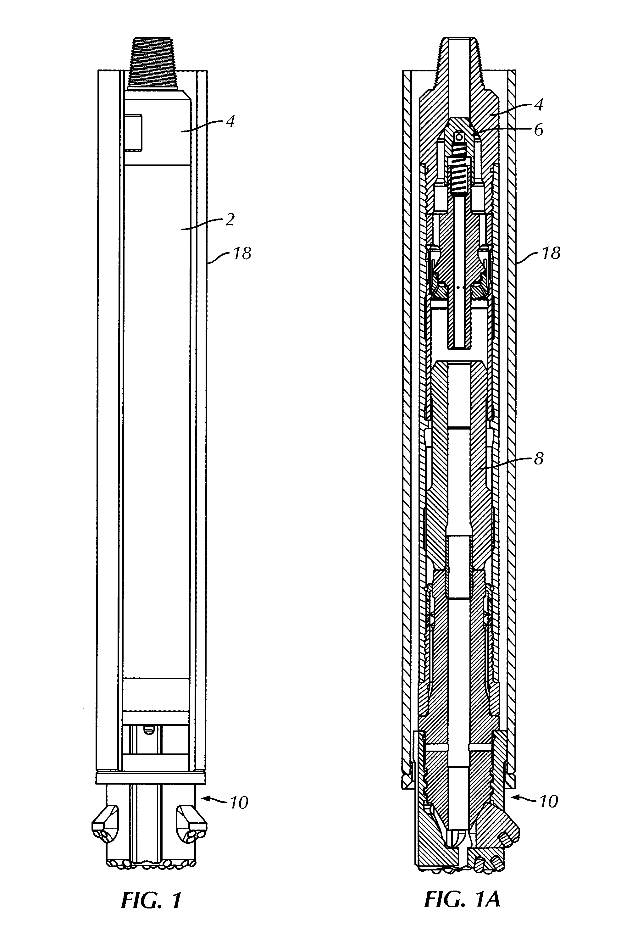 Down-the-hole drill hammer having an extendable drill bit assembly