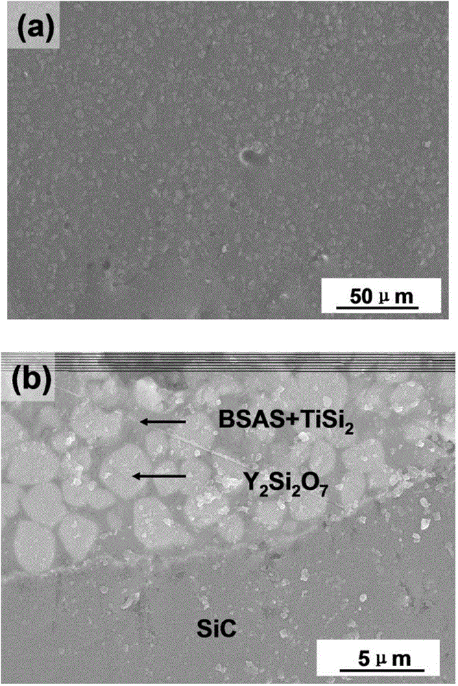 Self-healing environmental barrier coating on member surface and preparation method thereof