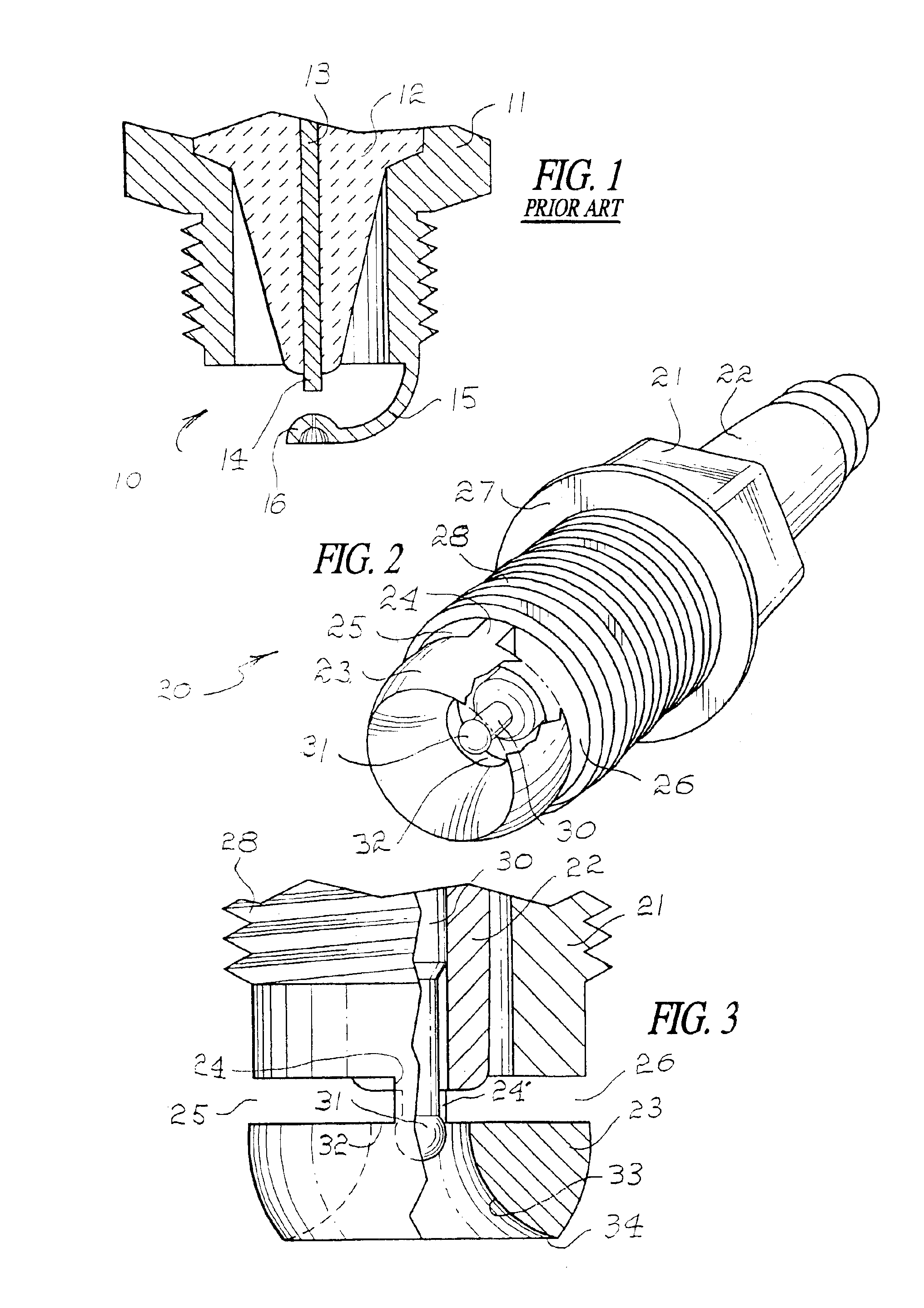Jet nozzle spark plug
