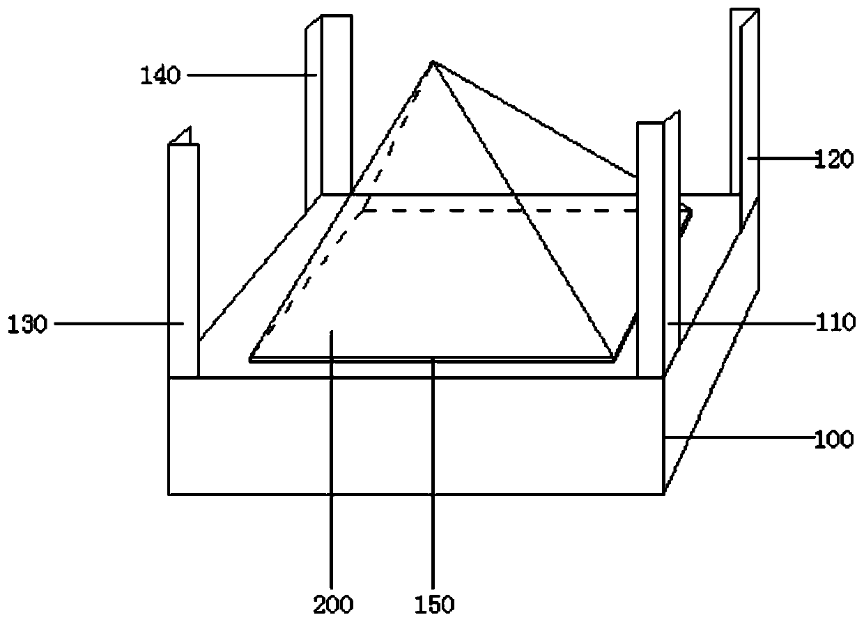 Pseudo holographic projection simulation flame device and manufacturing method