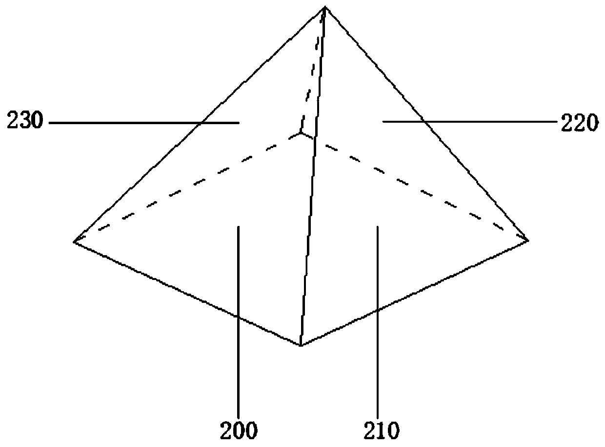 Pseudo holographic projection simulation flame device and manufacturing method