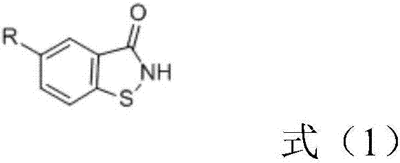Benzisothiazolone derivative and preparation method and application thereof