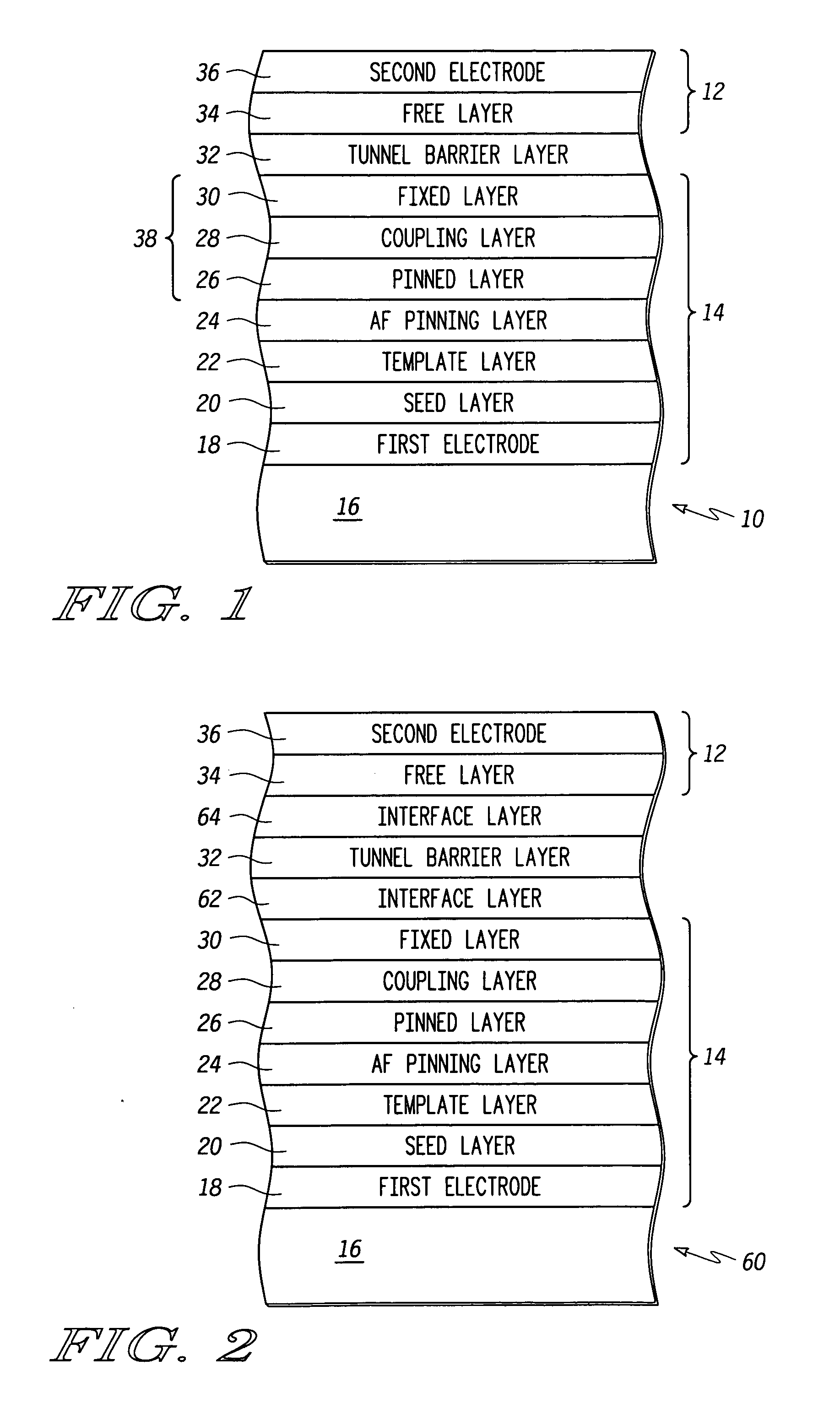 Magnetic tunnel junction element structures and methods for fabricating the same