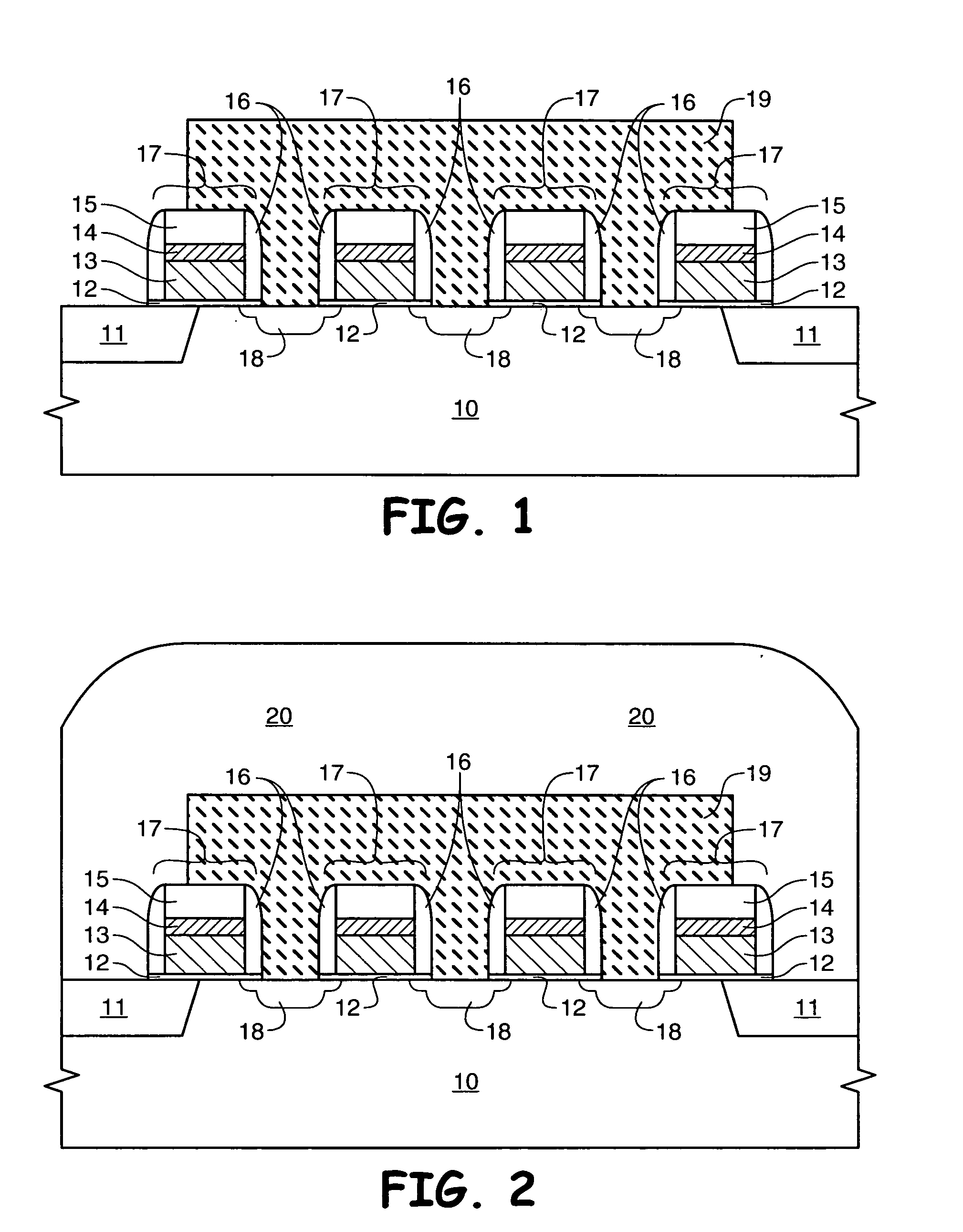 Formation of self-aligned contact plugs