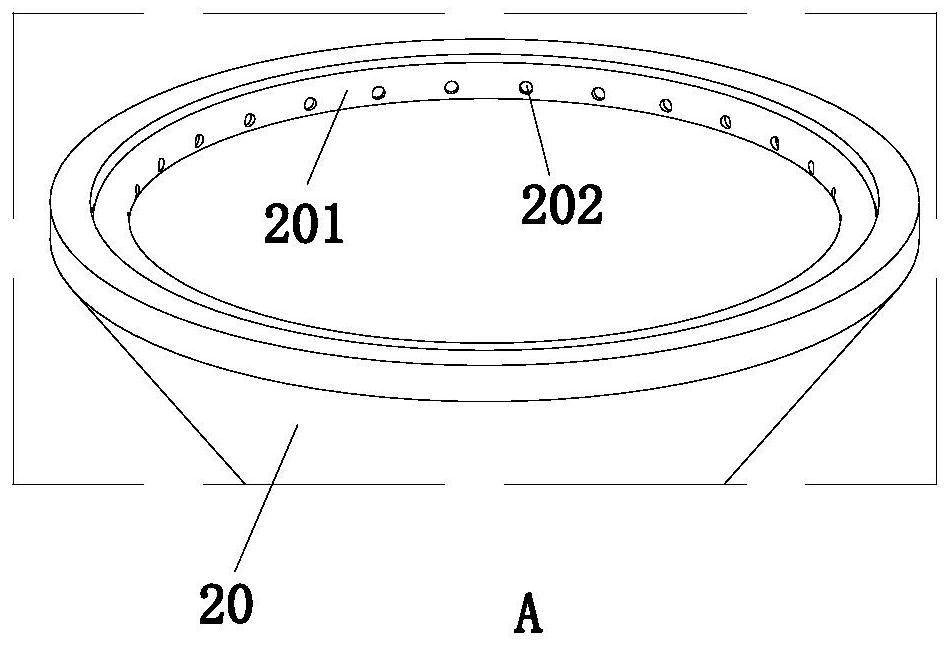 Cable material forming and cooling device