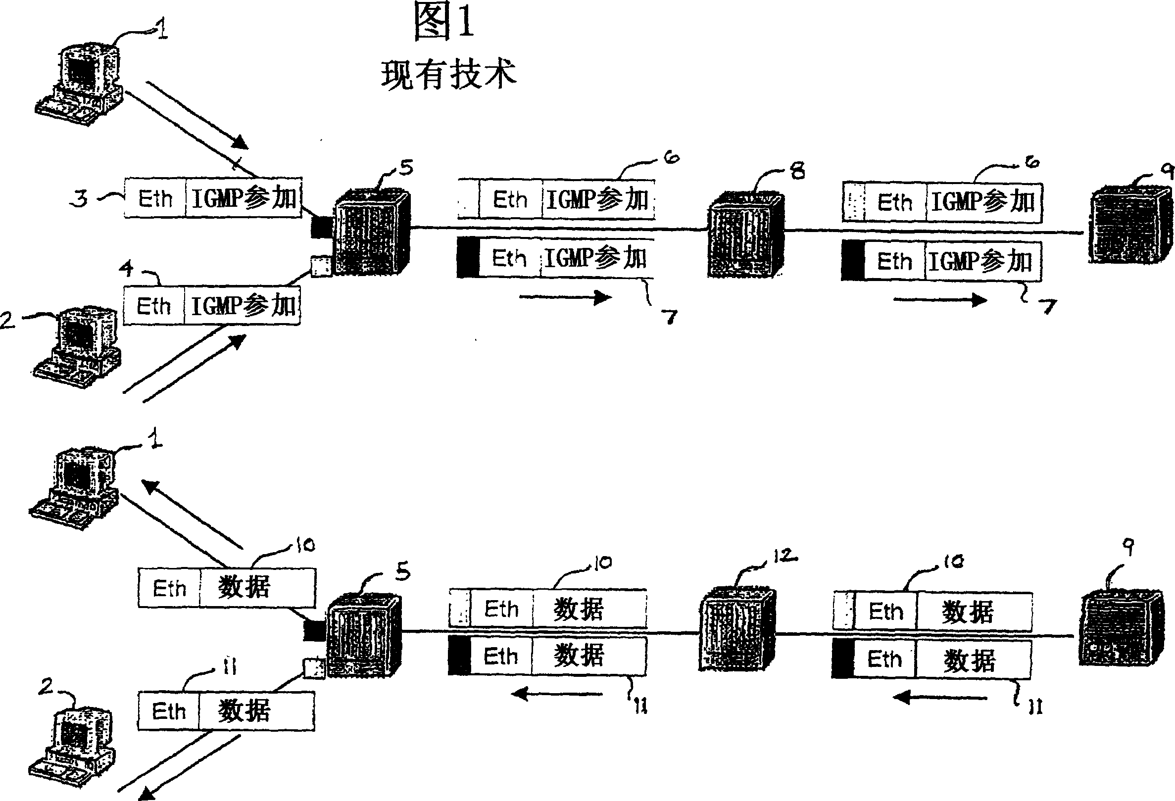 Method and apparatus for controlling multi-point transmitaion in ether metropolitan network