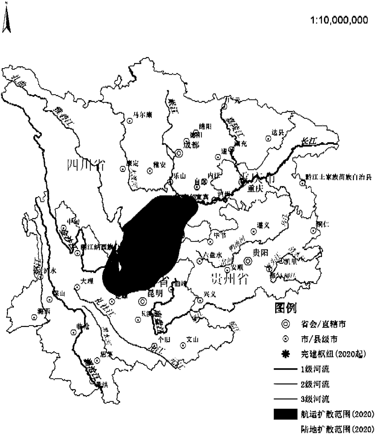 Evaluation method for dynamic matching degree between water transportation capacity and land transportation capacity of cascade reservoir group