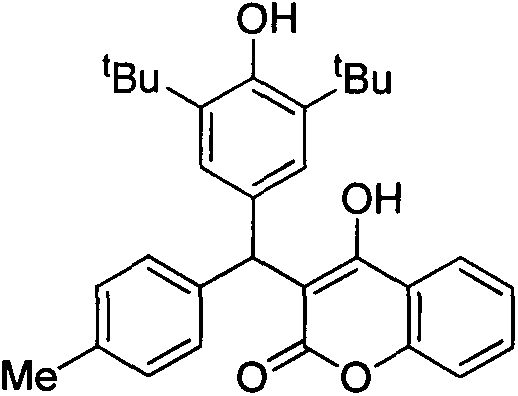 3-diaryl methane-4-hydroxycoumarin derivative preparation method