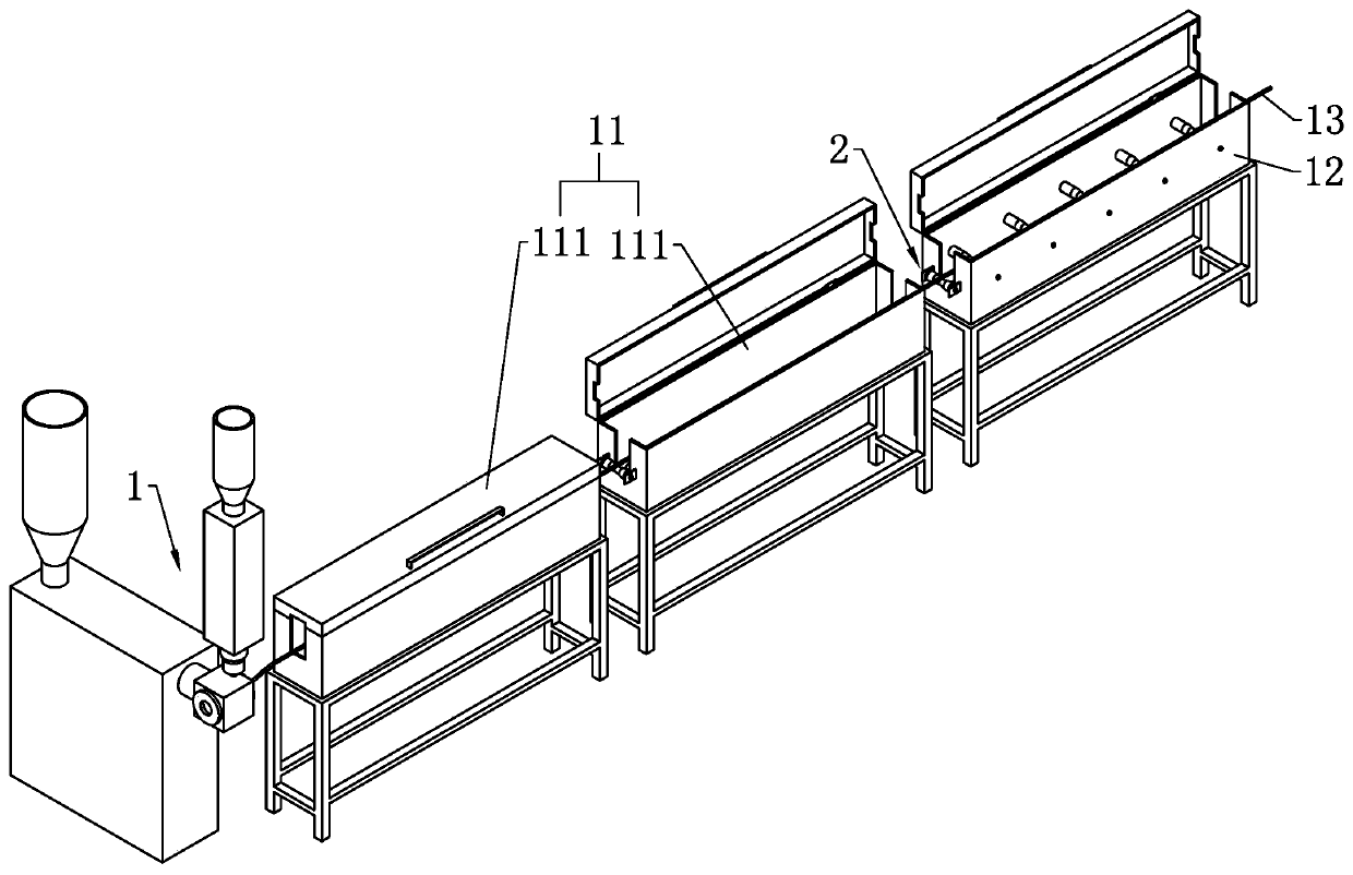 Cable coating silica gel heat setting production device