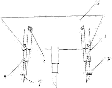 Slope erecting platform for manually simulated rainfall unit