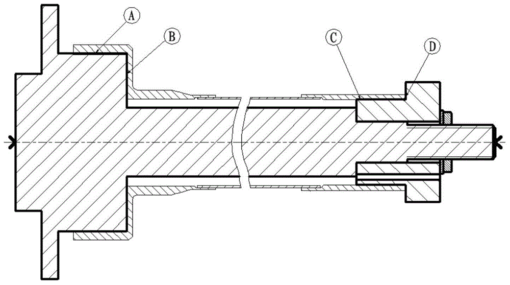 Processing technology method of precise large-size rigid pipe assembly