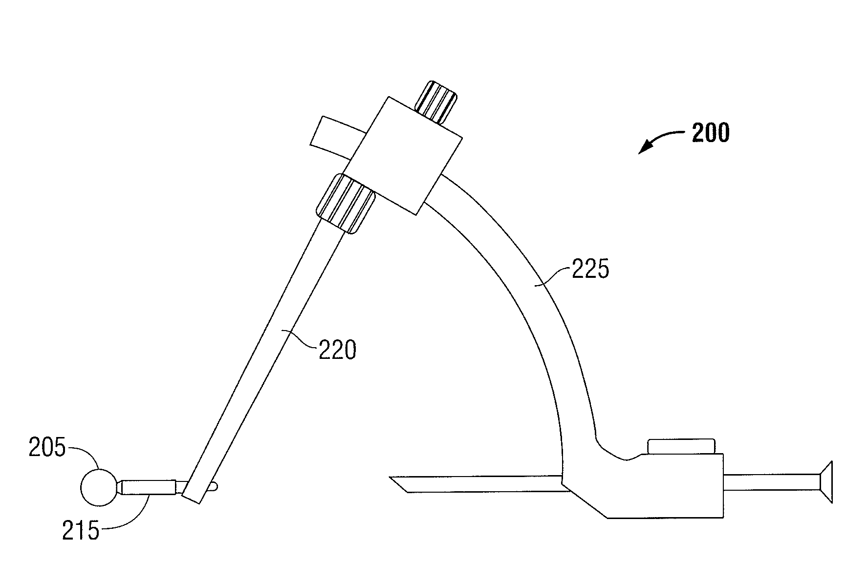 Device for orienting the tibial tunnel position during an acl reconstruction