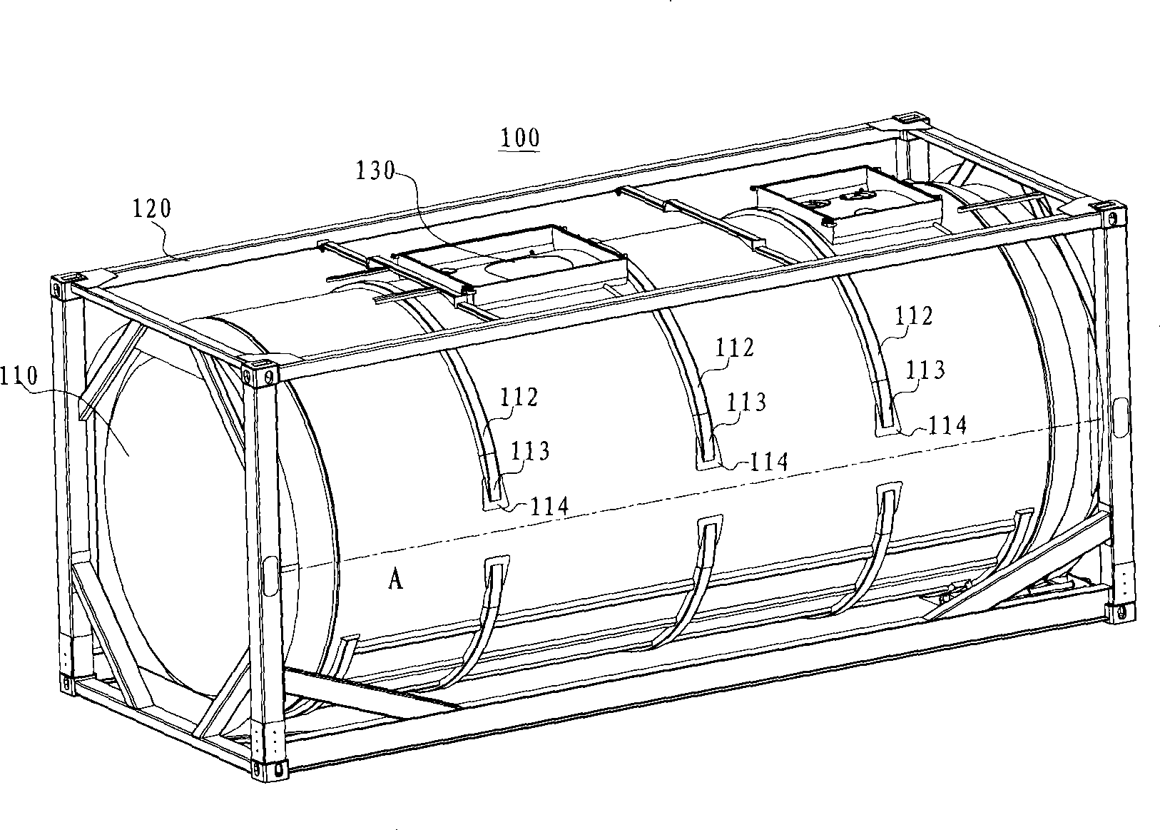 Large volume tank container